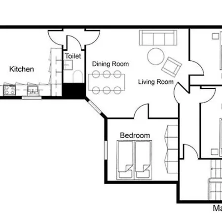 Xl Flat W 3 Bedrooms By Kings Garden In Cph Apartament
